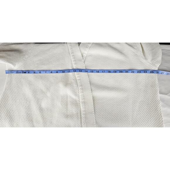 COYUCHI WOMEN'S 100% ORGANIC COTTON WHITE LONG SLEEVE ROBE SIZE LARGE - Picture 10 of 10